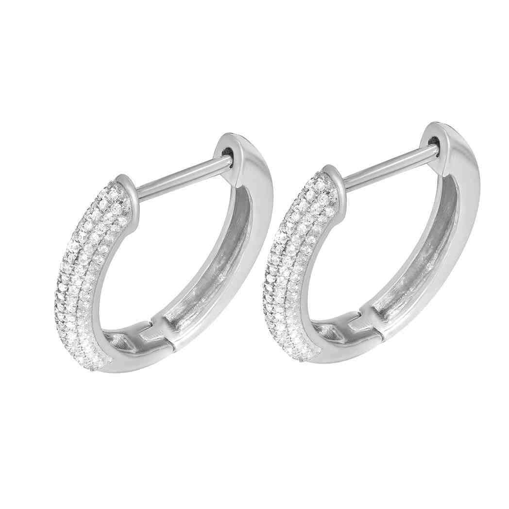 Huggie Hoop Diamond Earrings ER21467A20MM